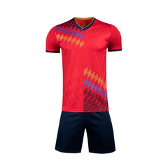 Design Jerseys of Football Rhombus Red
