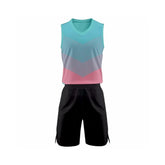 Design Jerseys Basketball Chuk Blue-pink