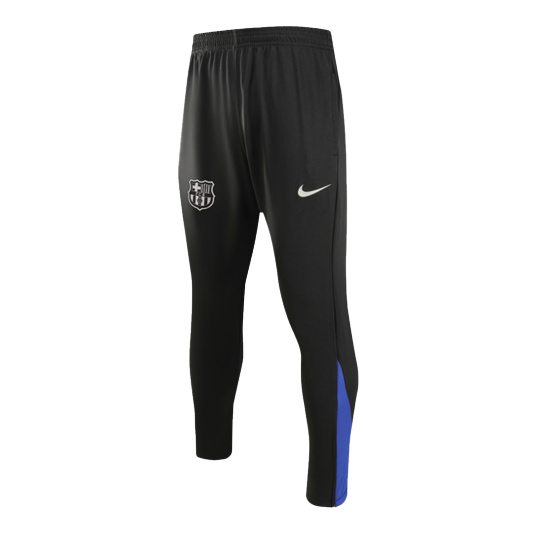 Barcelona 1/4 Zip Black Tracksuit Kit(Top+Pants) 2024/25 for Adults-The Jerseys Shop