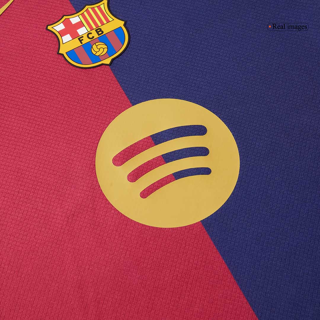 Kid's Barcelona Home Jerseys Kit(Jersey+Shorts) 2024/25 - Spotify Logo Without Text-The Jerseys Shop