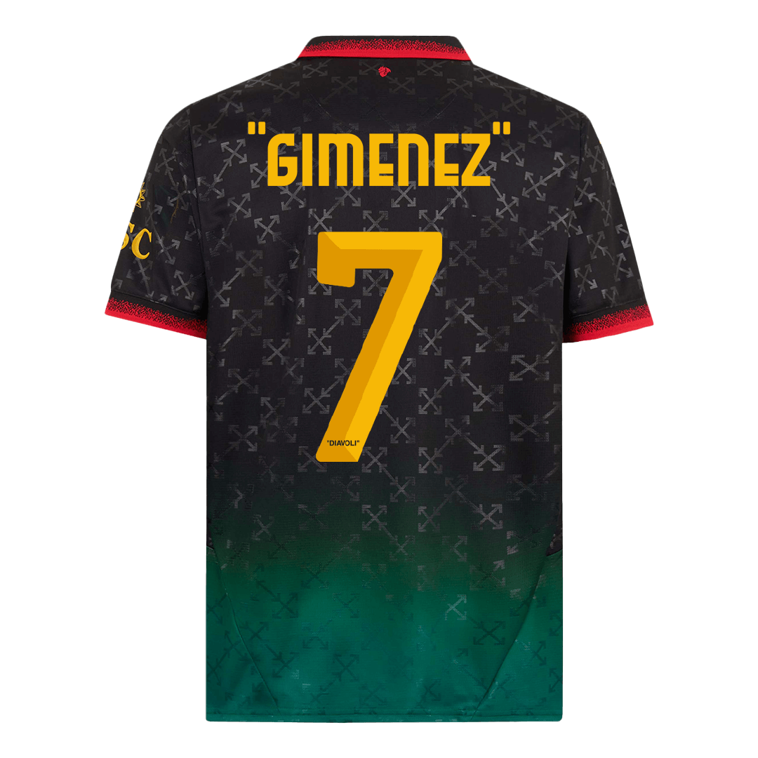 Men's AC Milan 'GIMENEZ' #7 Fourth Away Soccer Jersey 2024/25-The Jerseys Shop