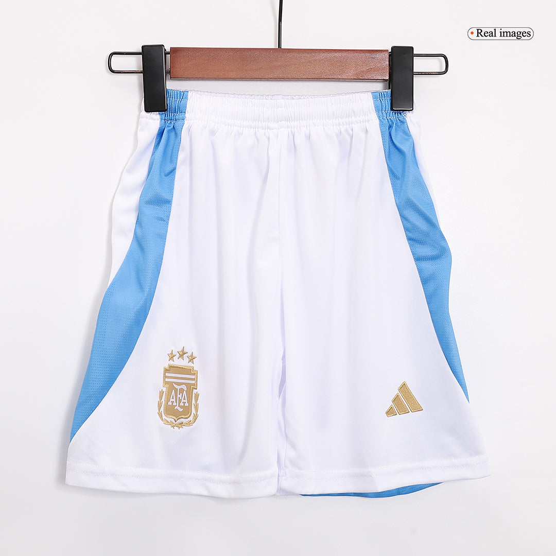 Kid's Argentina Home Jerseys Kit(Jersey+Shorts) 2024-The Jerseys Shop