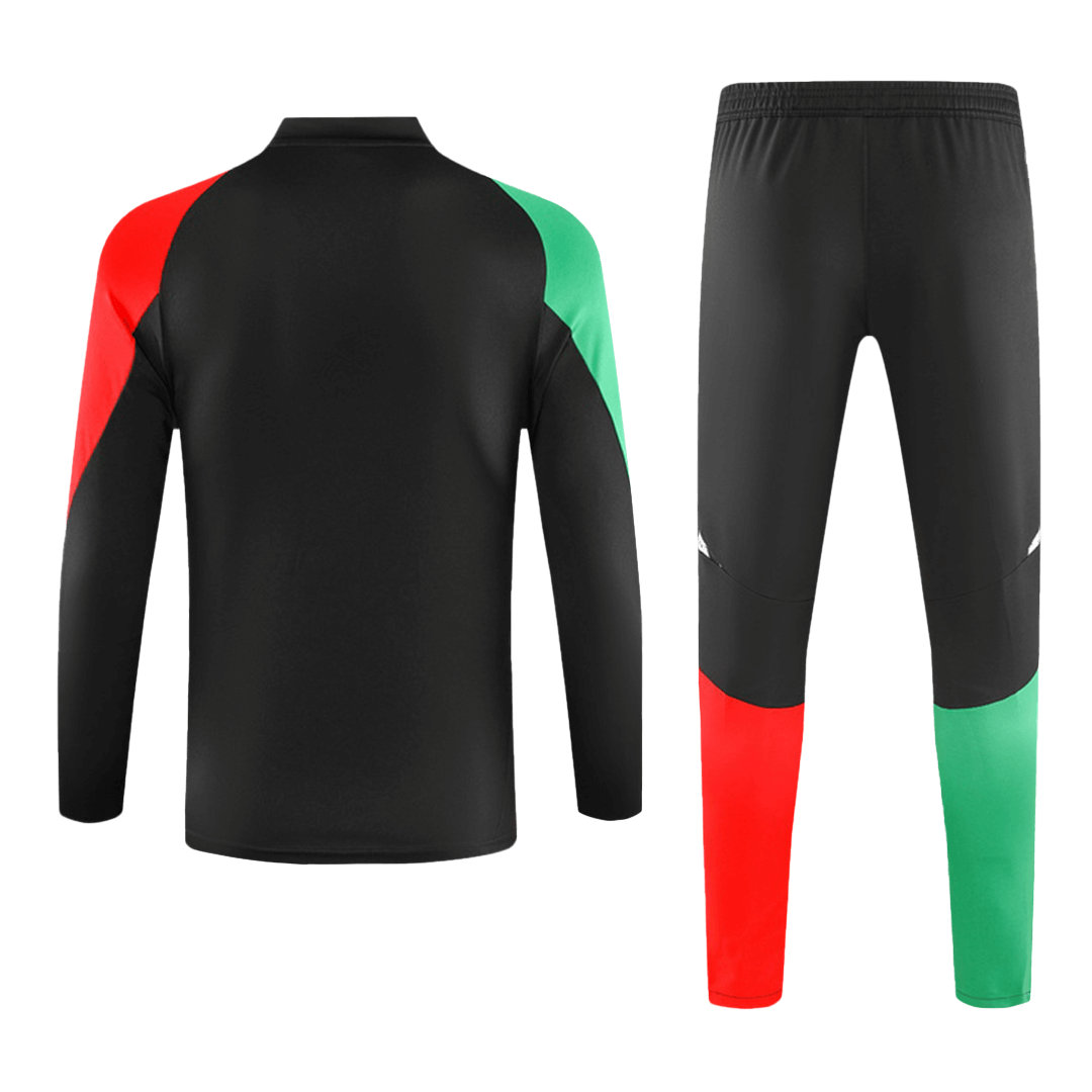 Kid's Arsenal Black Zipper Tracksuit 2024/25-The Jerseys Shop