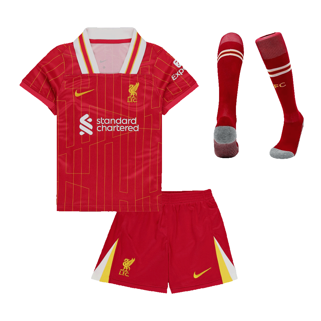 Kid's Liverpool Home Jerseys Full Kit 2024/25-The Jerseys Shop