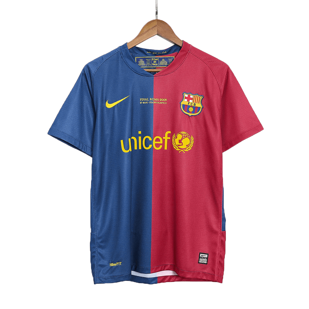 Barcelona A.INIESTA #8 Home Retro Soccer Jersey 2008/09 - UCL Final-The Jerseys Shop