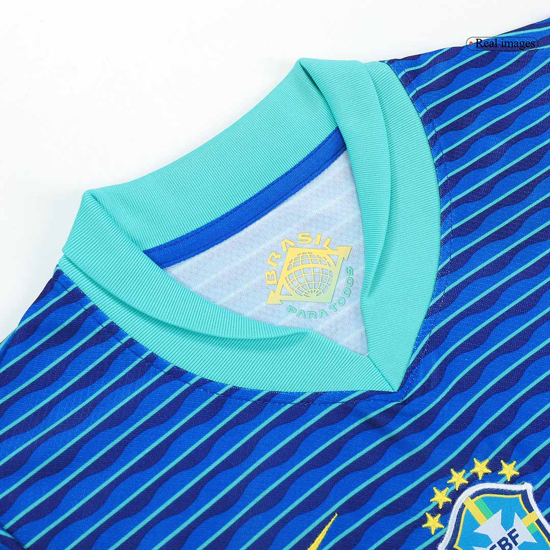 Kid's Brazil Away Jerseys Kit(Jersey+Shorts) Copa América 2024-The Jerseys Shop