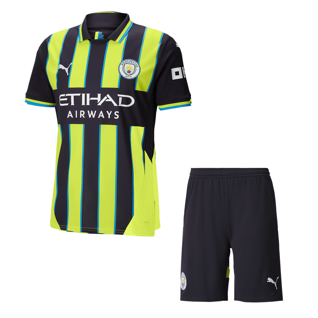 Men's Manchester City Away Jersey (Jersey+Shorts) Kit 2024/25-The Jerseys Shop