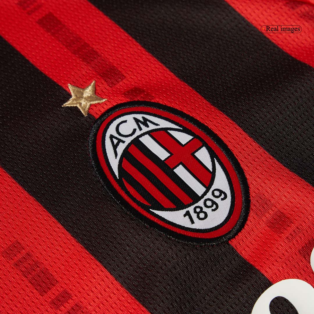Men's AC Milan Home Long Sleeve Soccer Jersey 2024/25-The Jerseys Shop