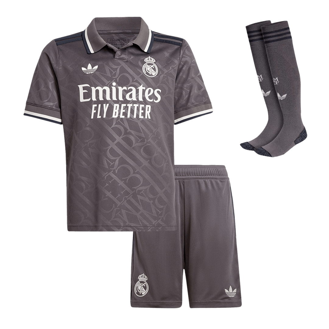 Kid's Real Madrid Third Away Jersey Full Kit 2024/25-The Jerseys Shop