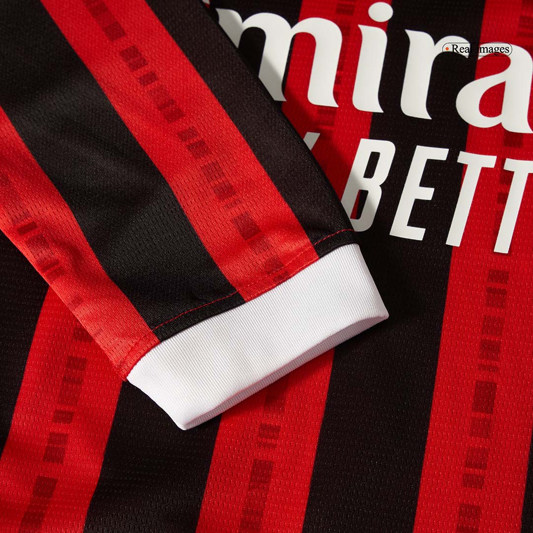 Men's AC Milan Home Long Sleeve Soccer Jersey 2024/25-The Jerseys Shop