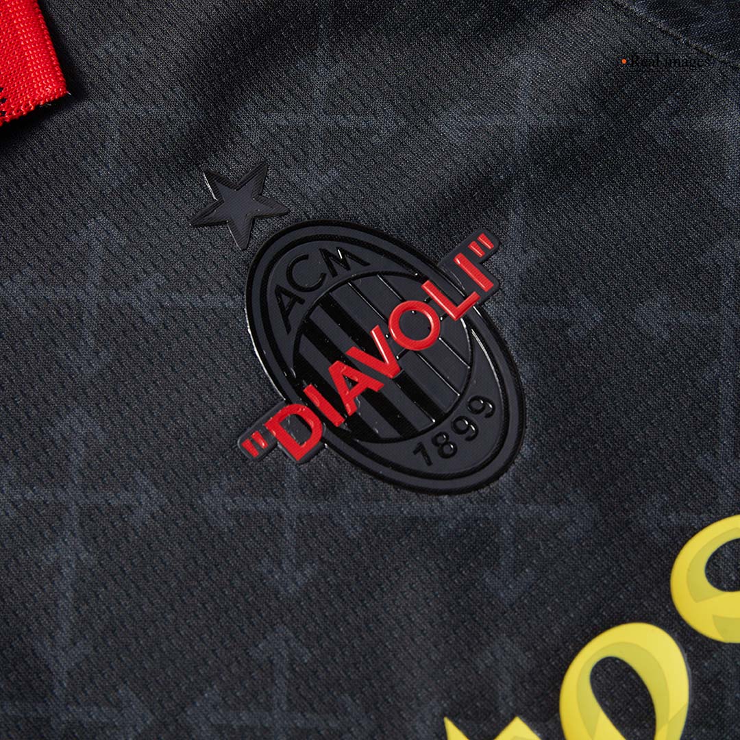 Kid's AC Milan x Off-White Fourth Away Jersey Kit(Jersey+Shorts) 2024/25-The Jerseys Shop