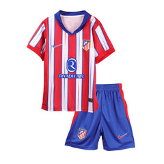 Kid's Atletico Madrid Home Jersey Kit(Jersey+Shorts) 2024/25-The Jerseys Shop