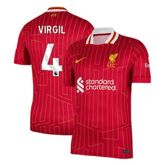 [Super Quality] Men's Liverpool VIRGIL #4 Home Soccer Jersey 2024/25-The Jerseys Shop