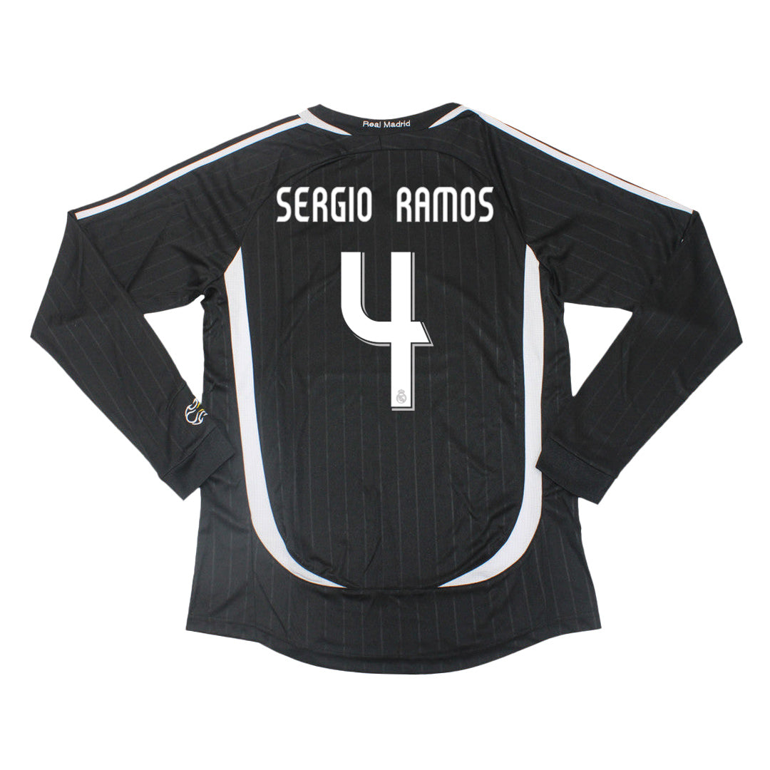 SERGIO RAMOS #4 Classic Real Madrid Away Long Sleeve Jersey 2006/07-The Jerseys Shop