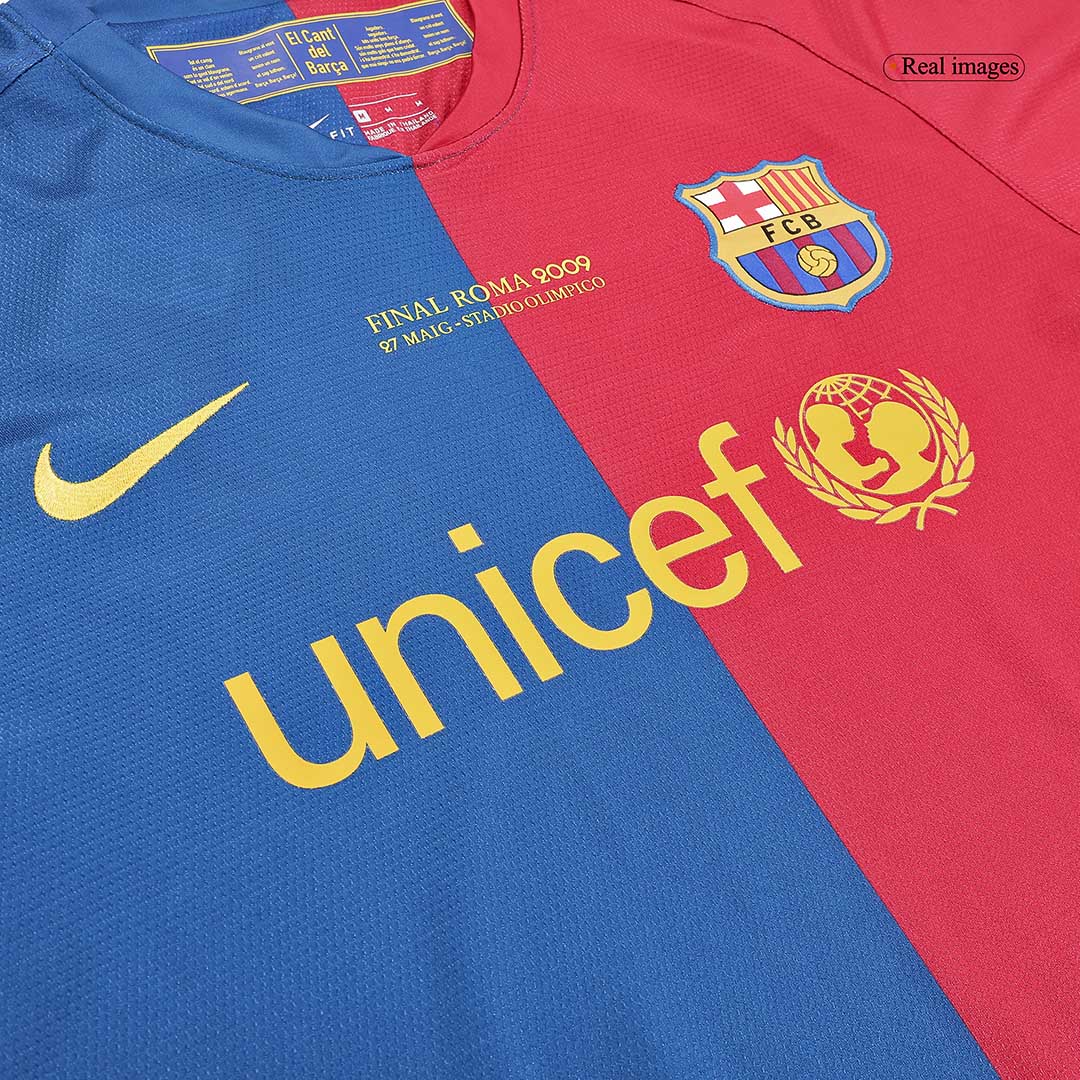 Barcelona Home Retro Long Sleeve Soccer Jersey 2008/09 - UCL Final-The Jerseys Shop