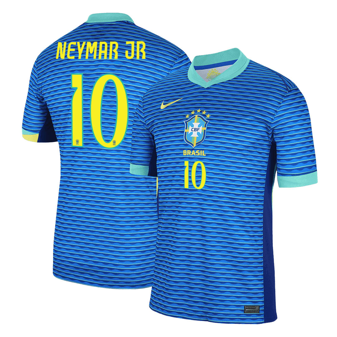 Men's Brazil NEYMAR JR #10 Away Soccer Jersey 2024-The Jerseys Shop