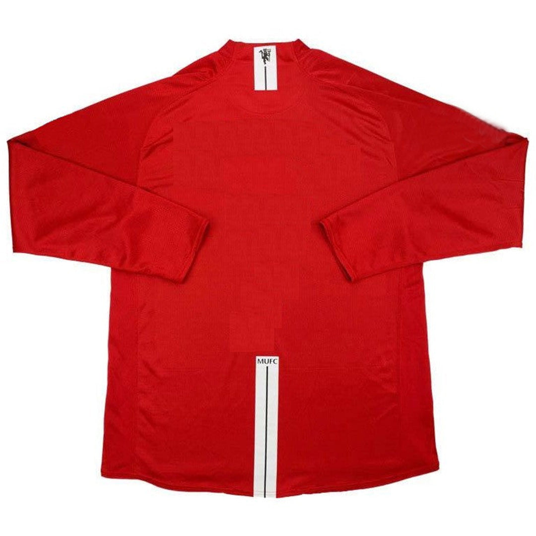 Manchester United UCL Home Retro Long Sleeve Soccer Jersey 2007/08-The Jerseys Shop