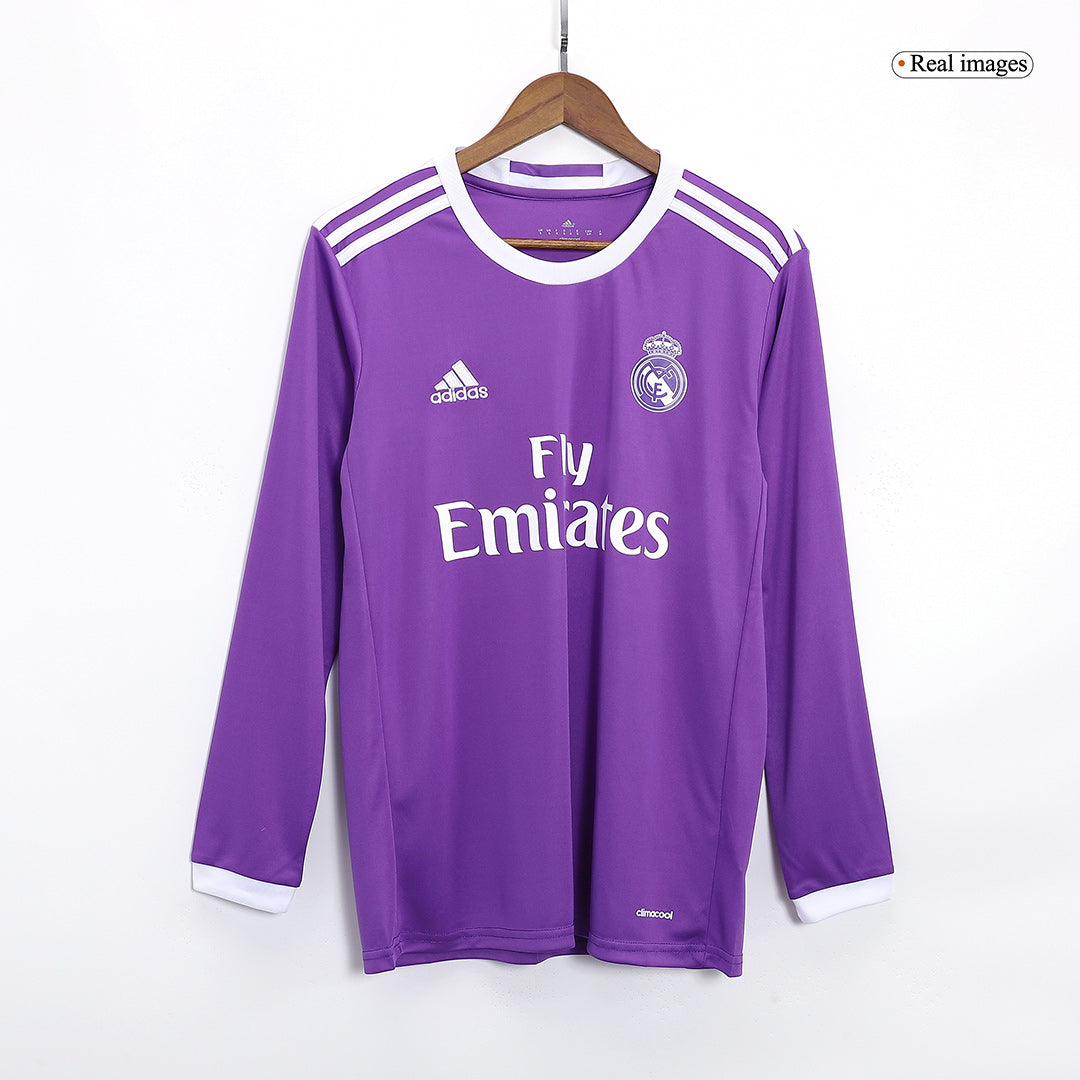BENZEMA #9 Classic Real Madrid Away Long Sleeve Jersey 2016/17-The Jerseys Shop