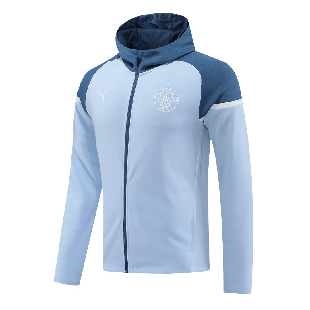 Manchester City Blue Hoodie Training Kit 2024/25 For Adults-The Jerseys Shop