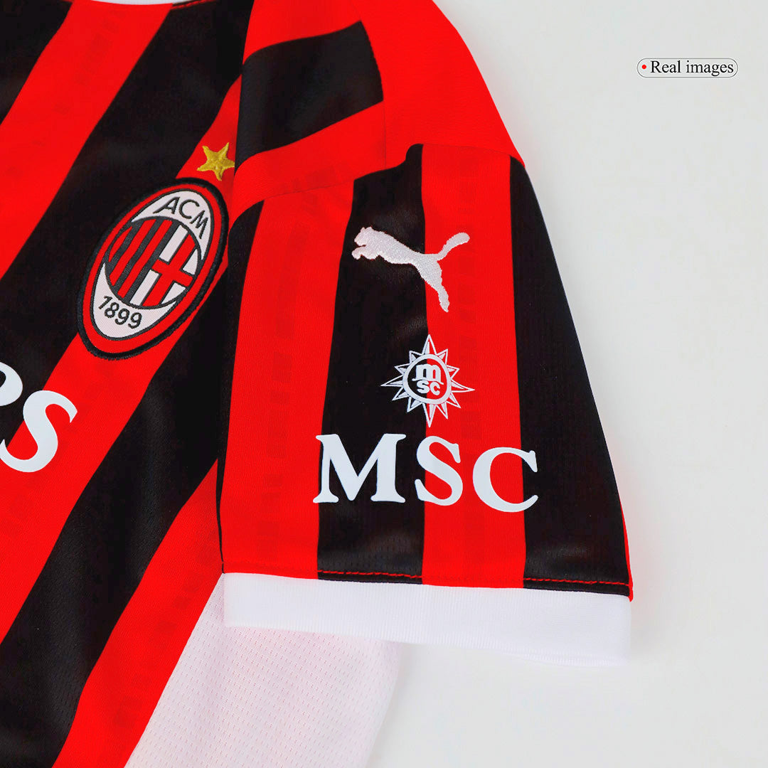 Kid's AC Milan Home Jerseys Kit(Jersey+Shorts) 2024/25-The Jerseys Shop