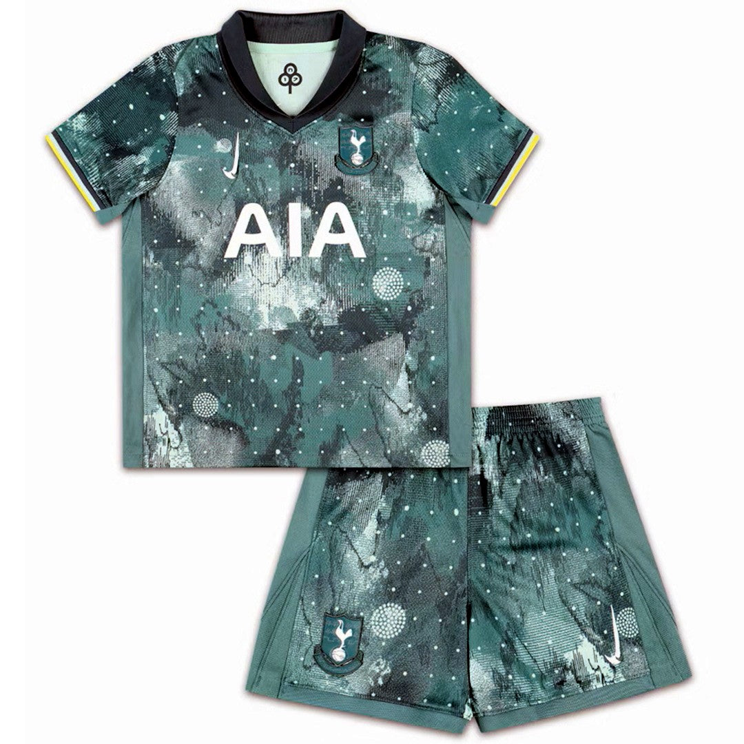 Kid's Tottenham Hotspur Third Away Jersey Kit(Jersey+Shorts) 2024/25-The Jerseys Shop