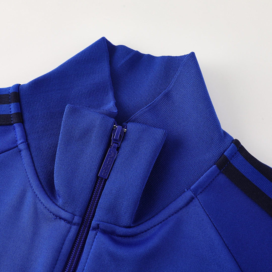 Manchester United X George Best Blue Jacket Training Kit 2024/25 For Adults-The Jerseys Shop