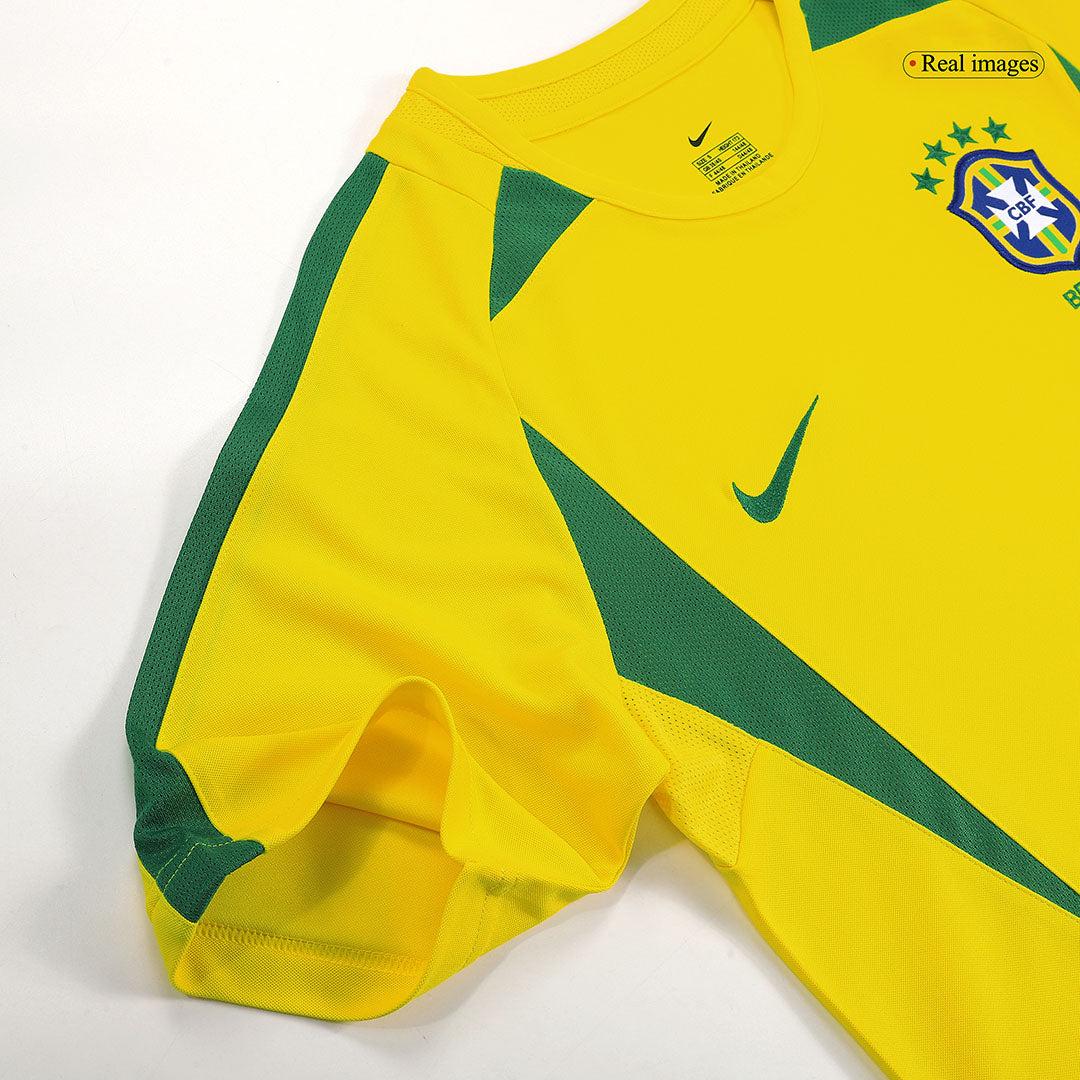 Brazil CAFU #2 Home Retro Soccer Jersey 2002/03-The Jerseys Shop