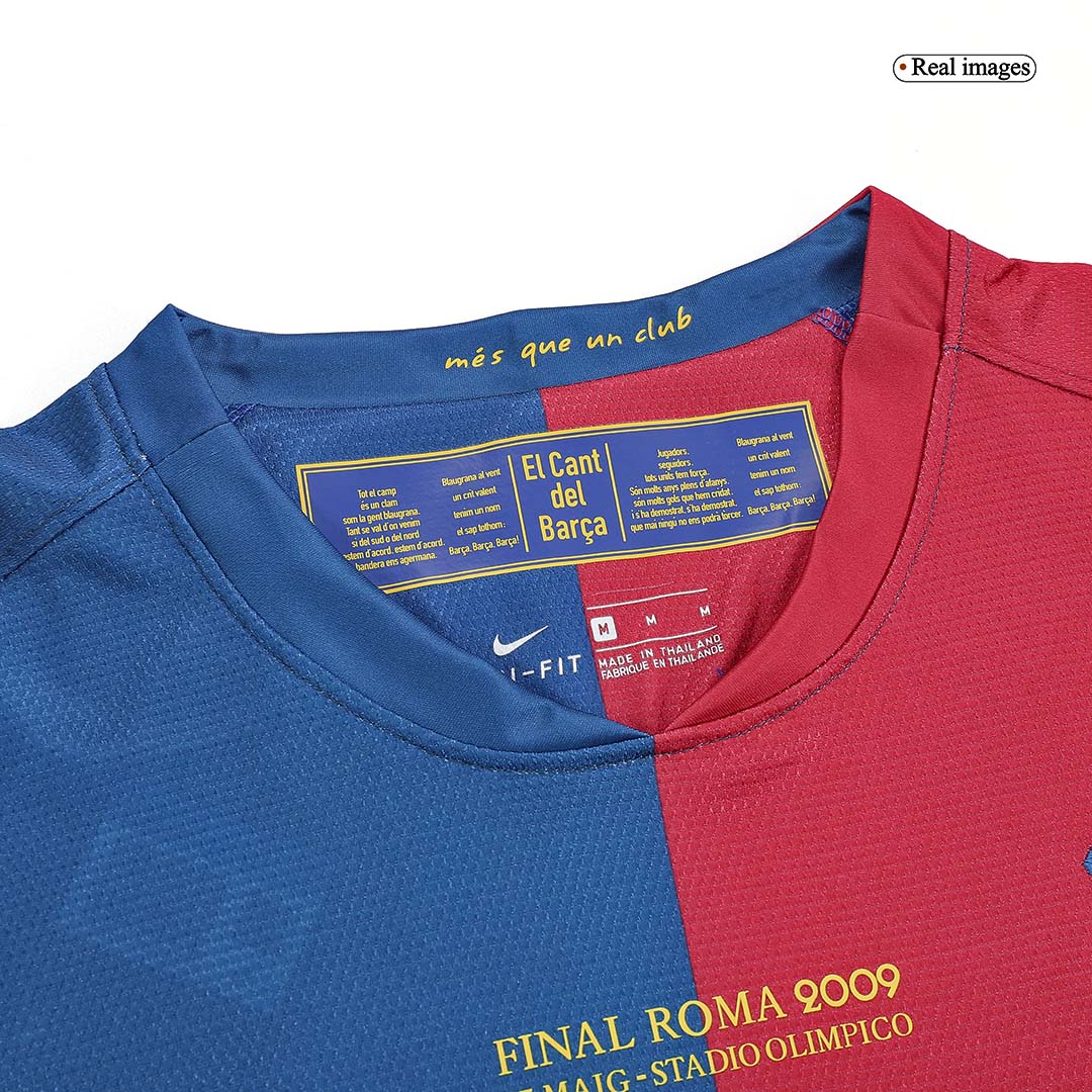 Barcelona Home Retro Long Sleeve Soccer Jersey 2008/09 - UCL Final-The Jerseys Shop