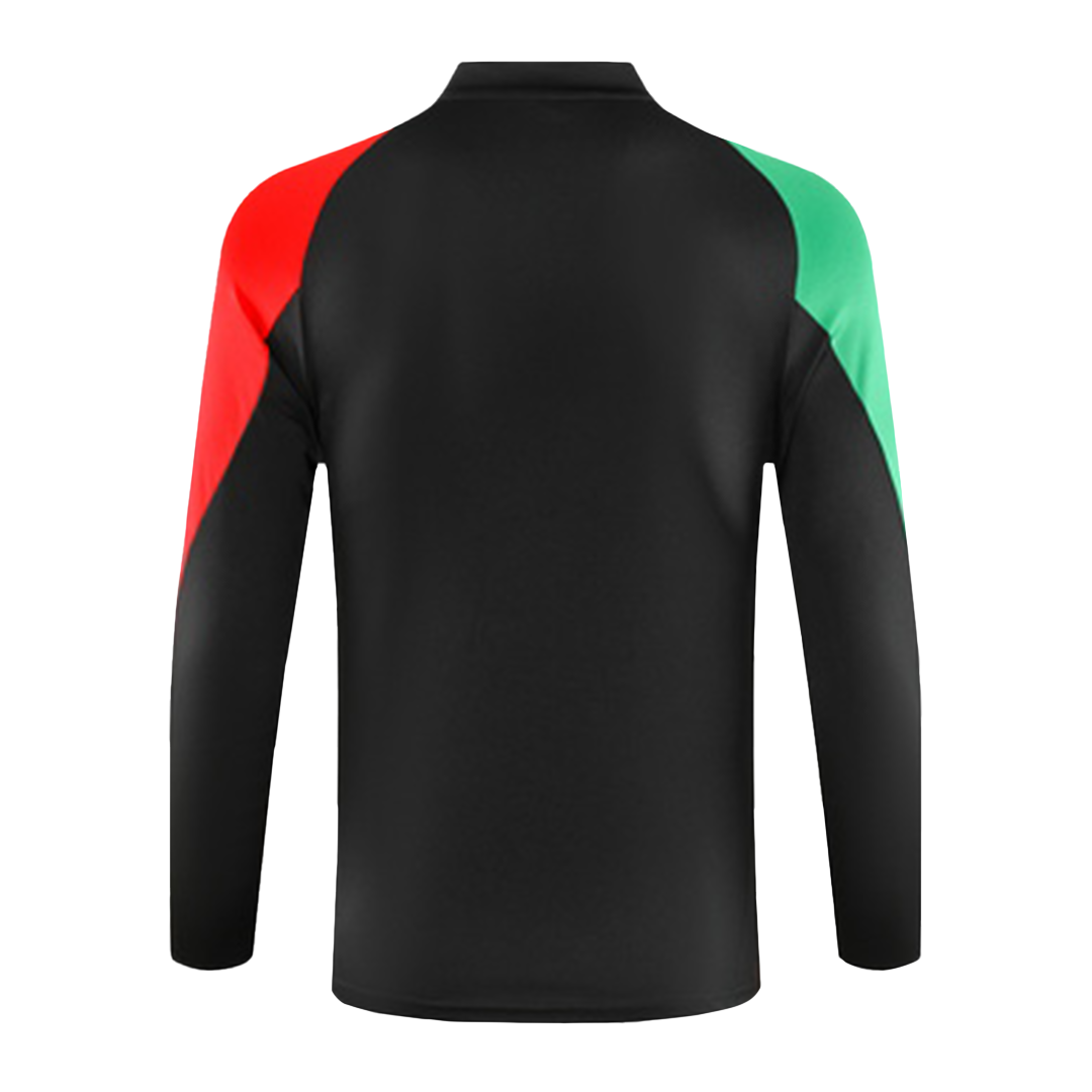 Kid's Arsenal Black Zipper Tracksuit 2024/25-The Jerseys Shop