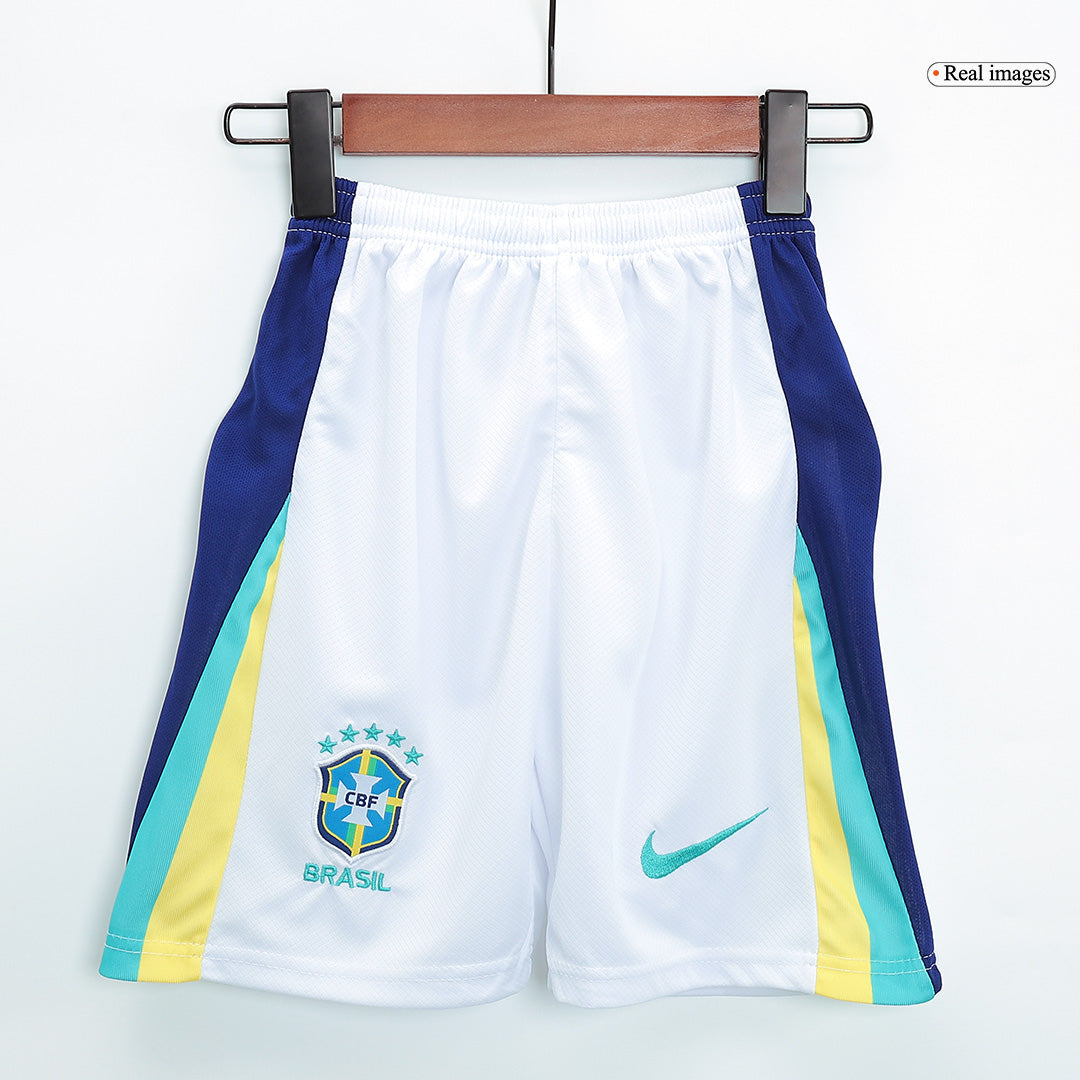 Kid's Brazil Away Jerseys Kit(Jersey+Shorts) Copa América 2024-The Jerseys Shop