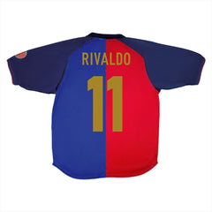 RIVALDO #11 Classic Barcelona Home Jersey 1999/00 - 100th Anniversary-The Jerseys Shop