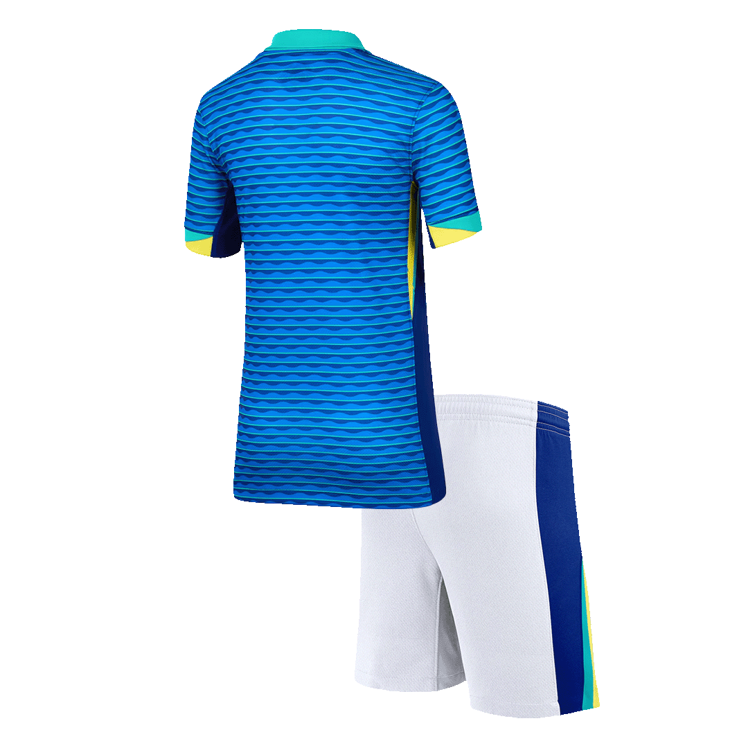 Kid's Brazil Away Jerseys Kit(Jersey+Shorts) Copa América 2024-The Jerseys Shop