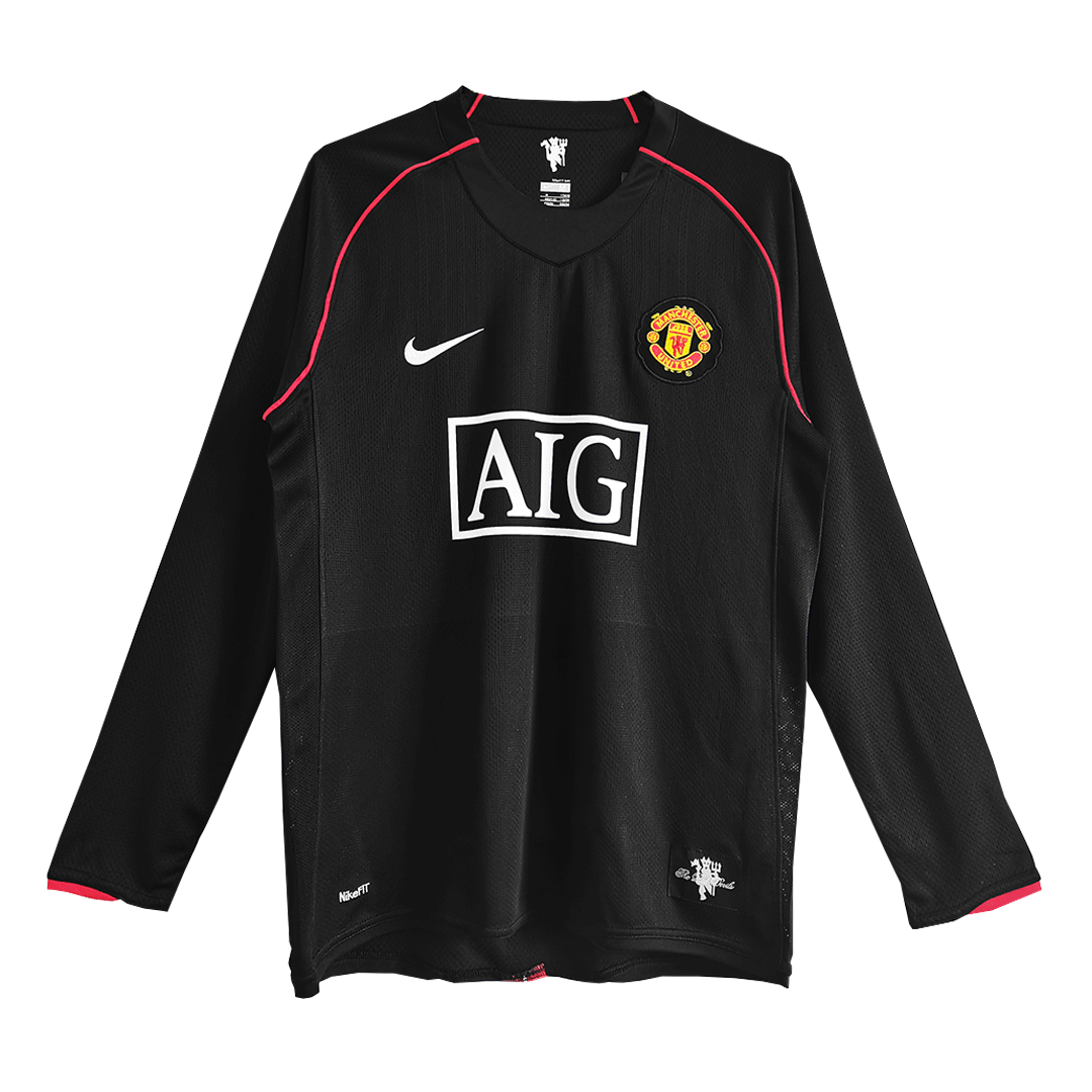 Classic Manchester United Away Long Sleeve Jersey 2007/08-The Jerseys Shop
