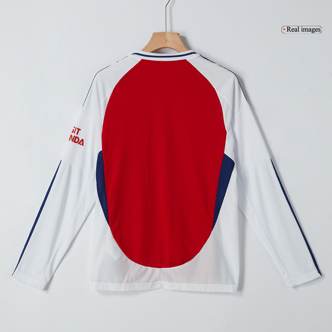 Men's Arsenal Home Long Sleeve Soccer Jersey 2024/25-The Jerseys Shop