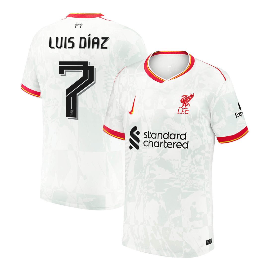 Men's Liverpool LUIS DÍAZ #7 Third Away Soccer Jersey 2024/25 - UCL-The Jerseys Shop