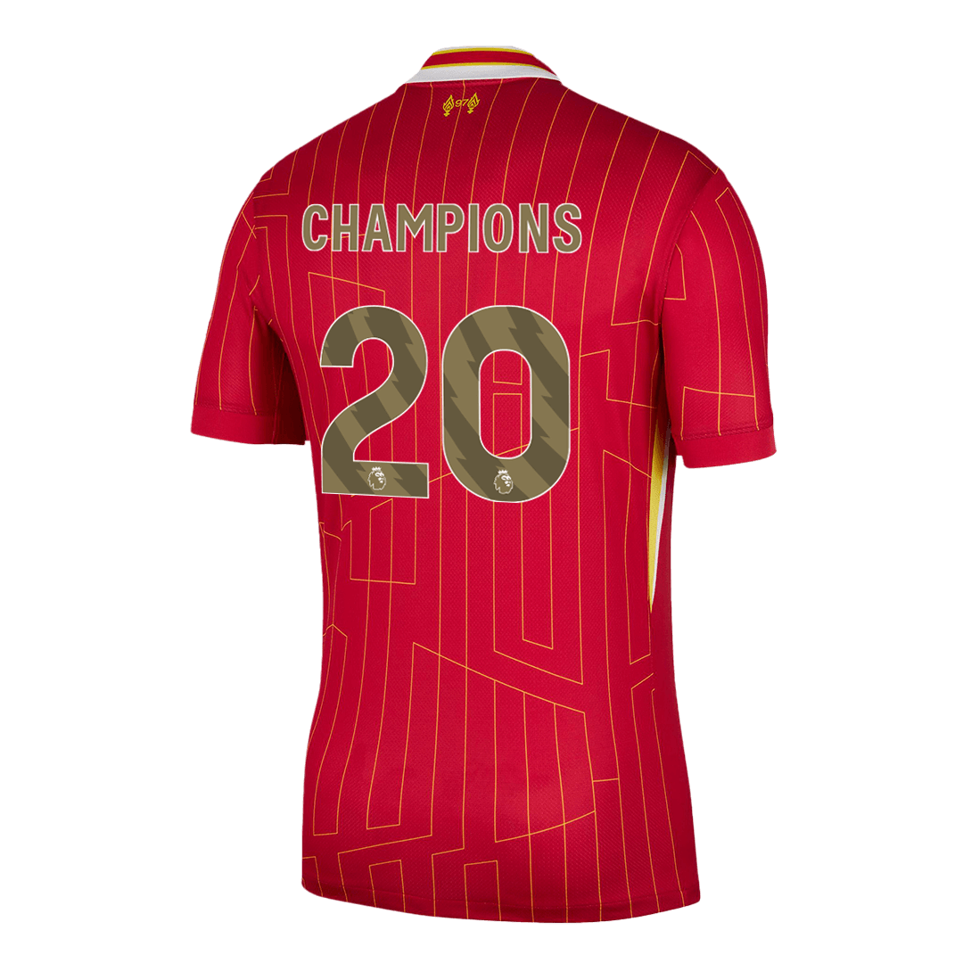 [Super Quality] Men's Liverpool CHAMPIONS #20 Home Soccer Jersey 2024/25