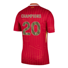 [Super Quality] Men's Liverpool CHAMPIONS #20 Home Soccer Jersey 2024/25