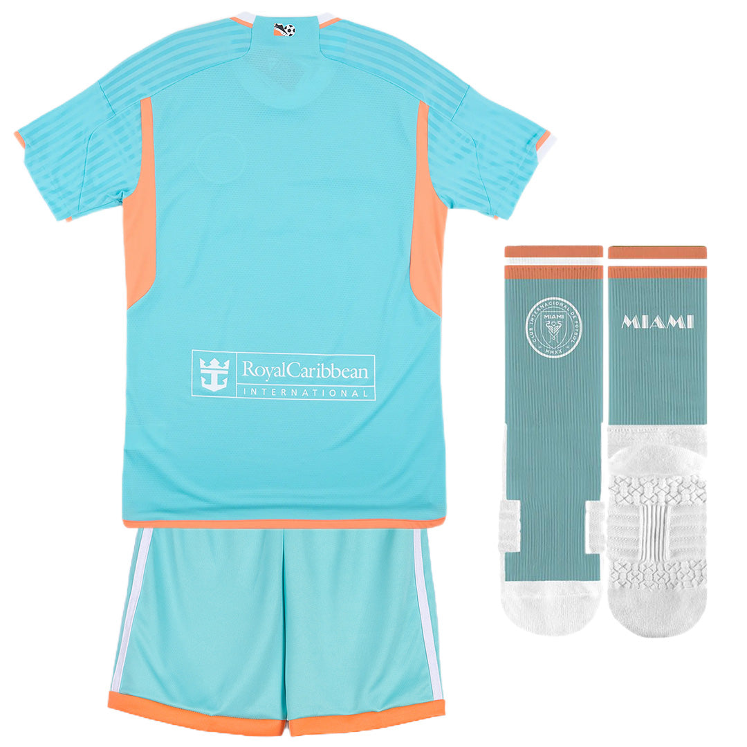 Kid's Inter Miami CF Third Jersey Full Kit 2024-The Jerseys Shop