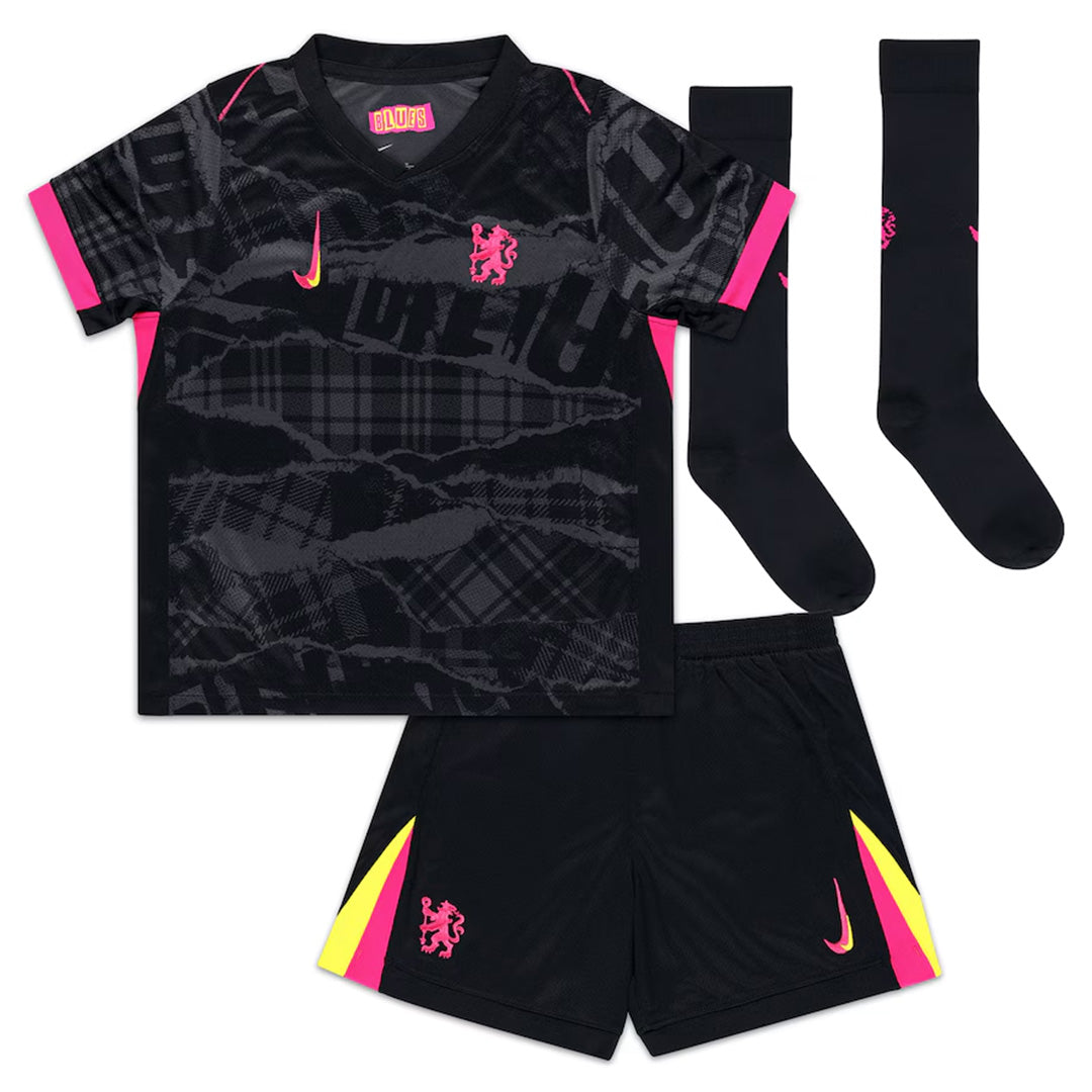 Kid's Chelsea Third Away Jersey Full Kit 2024/25-The Jerseys Shop