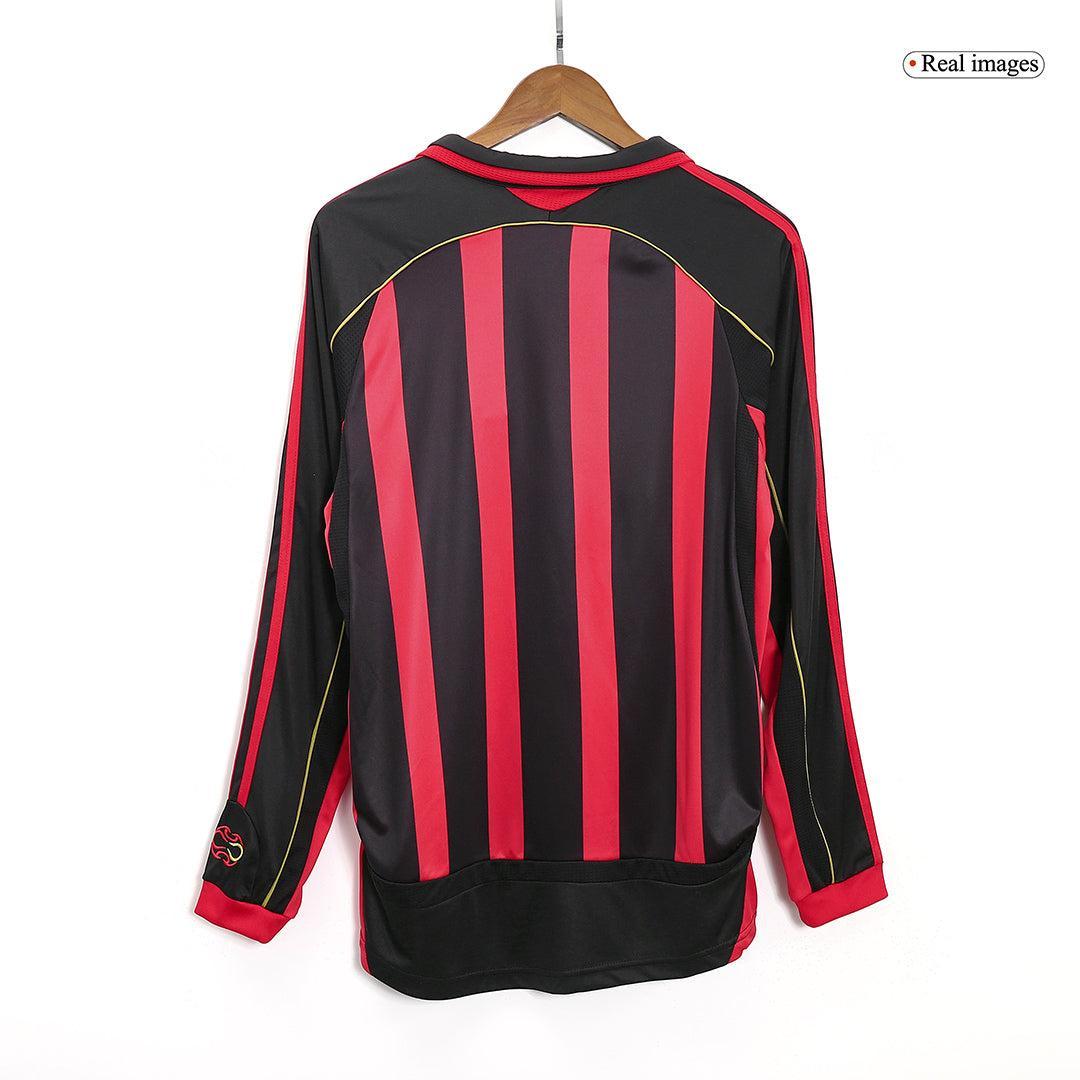AC Milan Home Retro Long Sleeve Soccer Jersey 2006/07-The Jerseys Shop