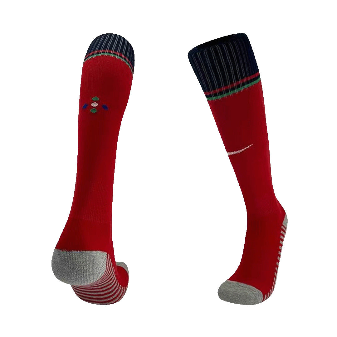 Portugal Home Soccer Socks Euro 2024 For Adults-The Jerseys Shop