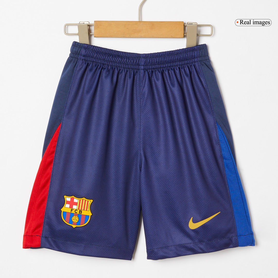 Kid's Barcelona Home Jerseys Kit(Jersey+Shorts) 2024/25 - Spotify Logo Without Text-The Jerseys Shop
