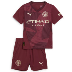 Kid's Manchester City Third Away Jerseys Kit(Jersey+Shorts) 2024/25-The Jerseys Shop