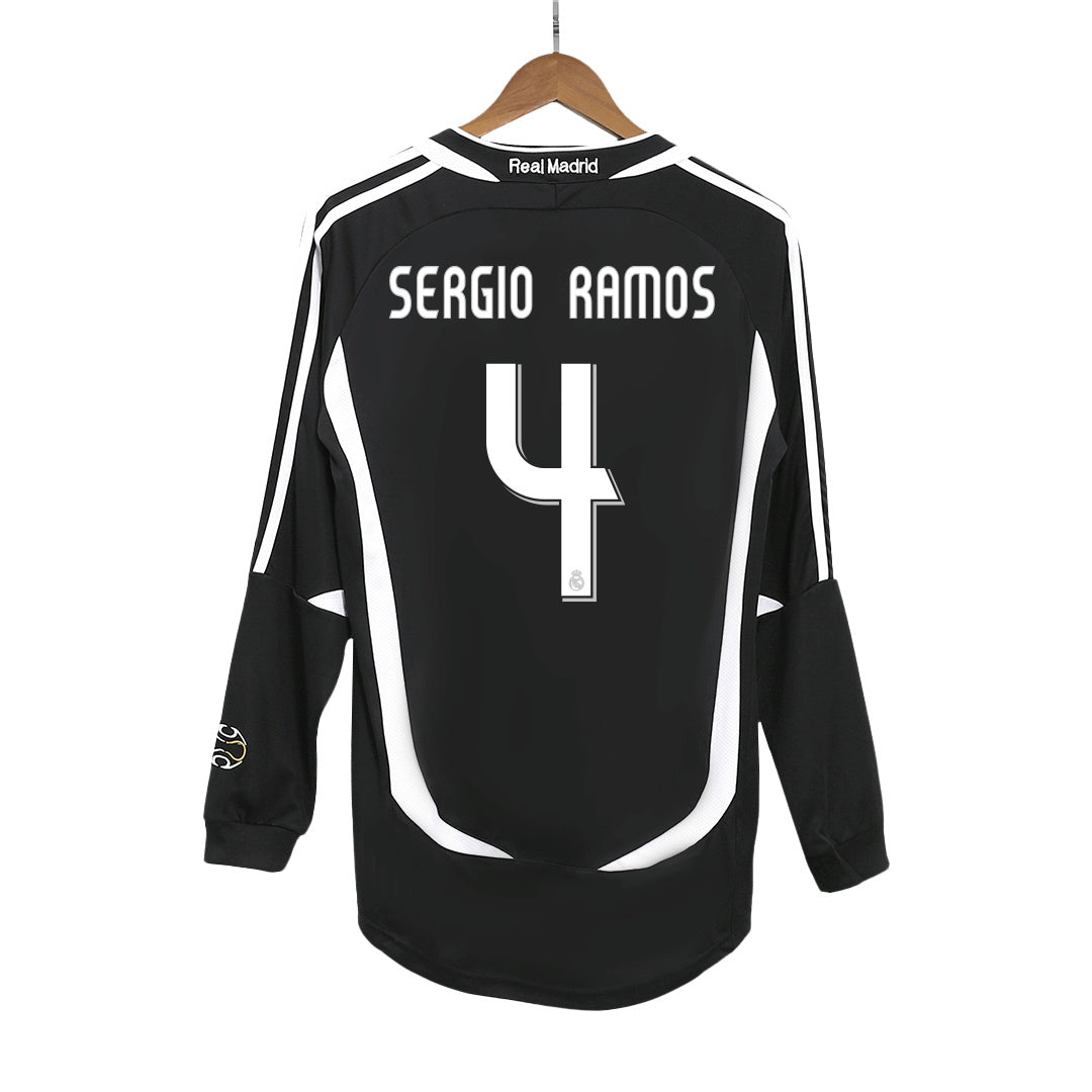 SERGIO RAMOS #4 Classic Real Madrid Away Long Sleeve Jersey 2006/07-The Jerseys Shop