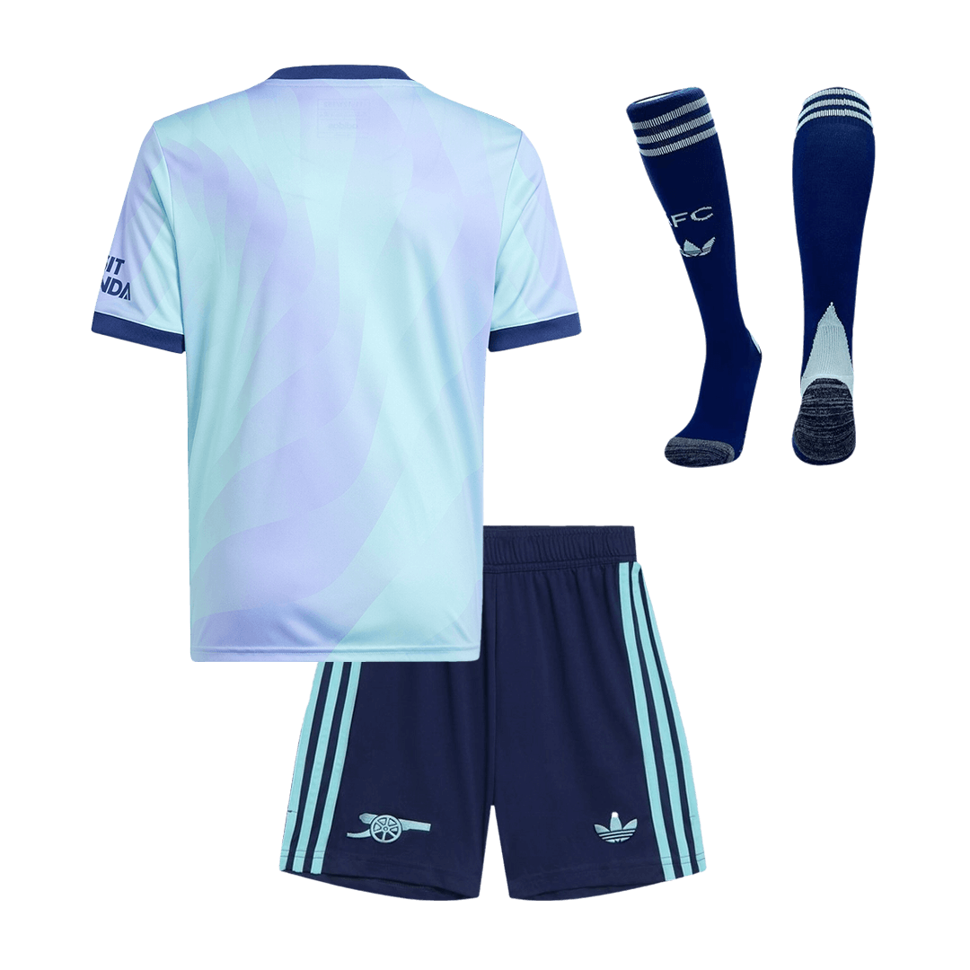 Kid's Arsenal Third Away Jersey Full Kit 2024/25-The Jerseys Shop