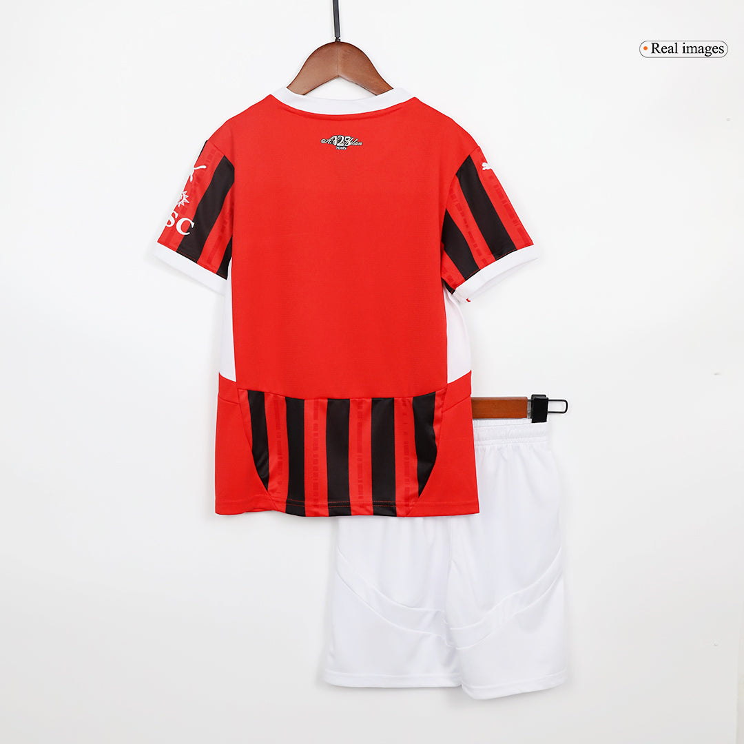 Kid's AC Milan Home Jerseys Kit(Jersey+Shorts) 2024/25-The Jerseys Shop