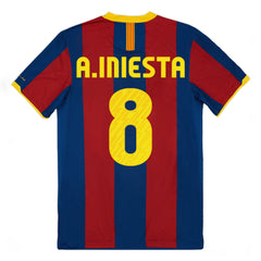 Barcelona A.INIESTA #8 Home Retro Soccer Jersey 2010/11-The Jerseys Shop