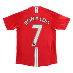 Manchester United RONALDO #7 Home Retro Soccer Jersey 2007/08-The Jerseys Shop