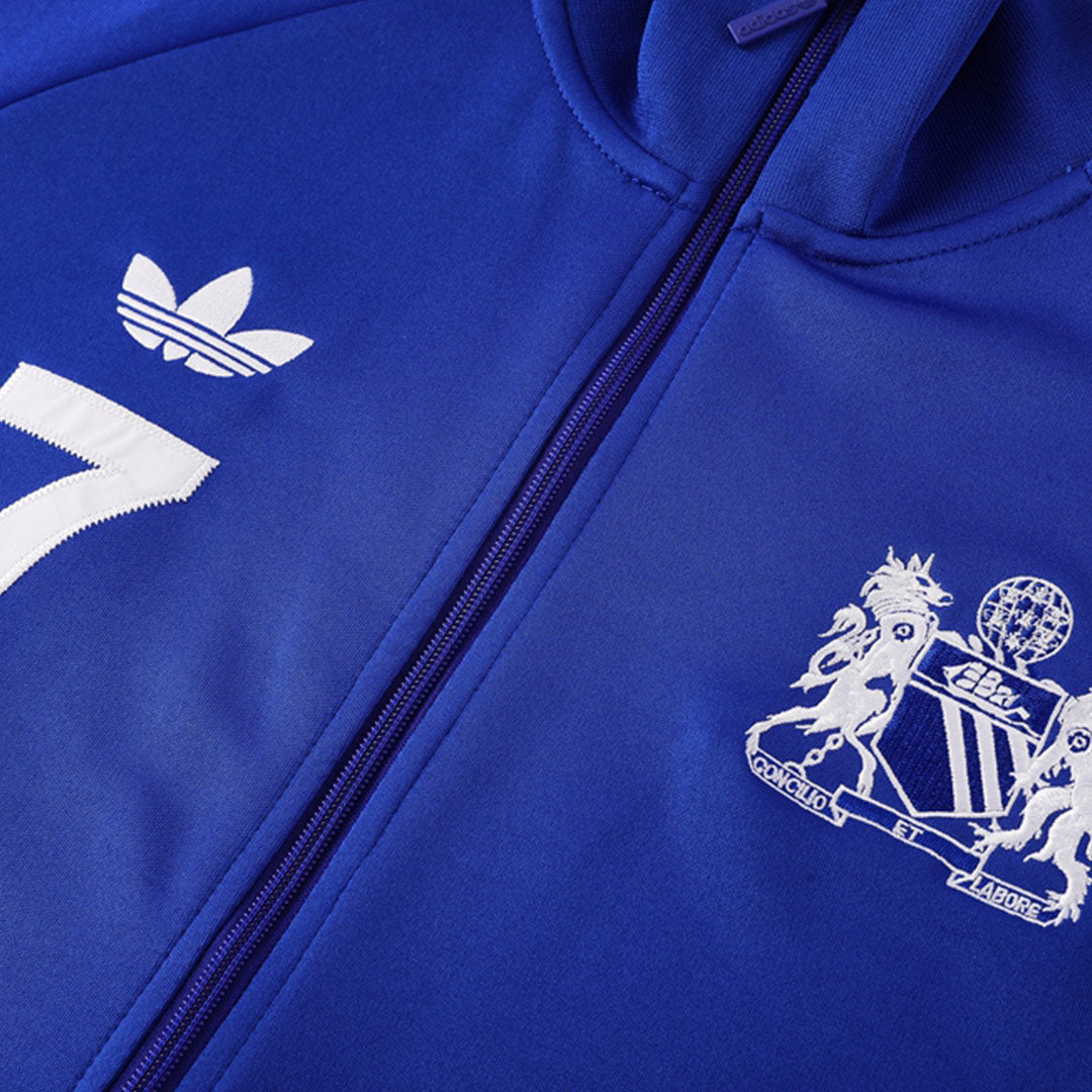 Manchester United X George Best Blue Jacket Training Kit 2024/25 For Adults-The Jerseys Shop