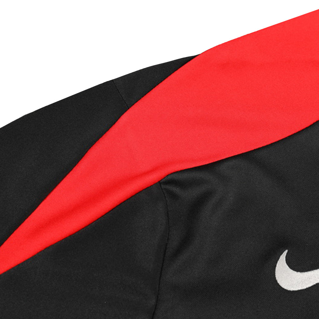 Barcelona 1/4 Zip Black Tracksuit Kit(Top+Pants) 2024/25 for Adults-The Jerseys Shop